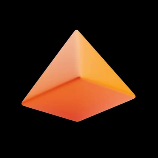Objet 3D décoratif - Pyramide orange flottante