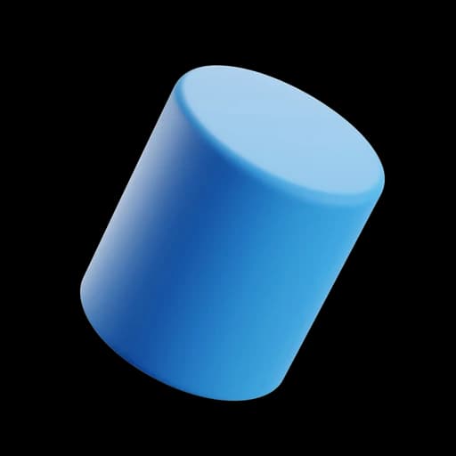 Objet 3D décoratif - Cylindre bleu en rotation